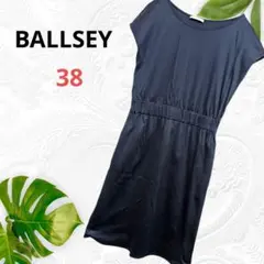 ♥BALLSEY　ノースリーブワンピース サイズ38 ネービー ひざ丈のサムネイル