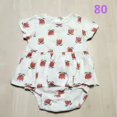 futafuta 花柄ロンパース 80