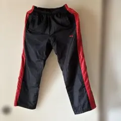 Puma ポリエステル ズボン 黒 赤 150 ジャージ