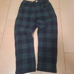 moujonjon チェック柄 ロングパンツ