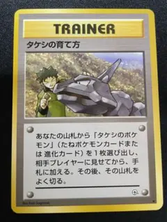 【美品】　タケシの育て方　旧裏　ポケカ　トレーナー