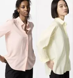 ユニクロ　コットンシャツ　レーヨンブラウス　セット