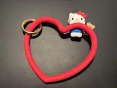 ハローキティ ハート型ストラップ　スマホハンド　シリコン