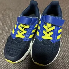 adidas キッズシューズ ネイビー/イエロー 18.0cm