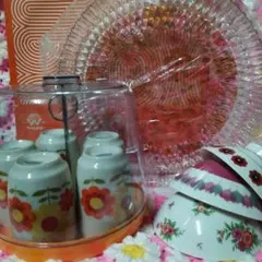 昭和レトロポップ★花柄キッチン雑貨まとめて