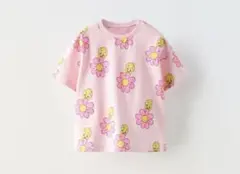 ZARAベビー新品 ルーニーテューンズトゥイーティーTシャツ 116 花柄のサムネイル