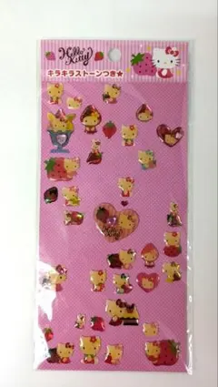 S-21【レア】2009年　ハローキティ　キラキラ　ストーン　シール　サンリオ