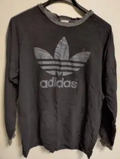 【adidas】アディダス トレフォイルロゴ ヴィンテージ ロングTシャツ　L