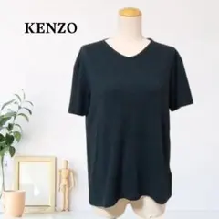 zC954【F】KENZO 新品未使用 ニット 半袖 無地 Vネックのサムネイル
