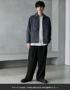 MONO-MART タックワイドスラックスパンツ XSサイズ ブラック