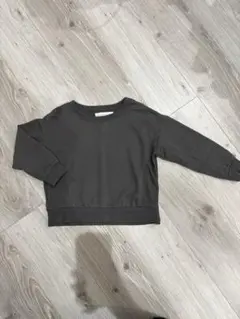 ダークグレー 裏起毛 長袖トレーナー 120