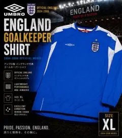 UMBRO イングランド代表 GKシャツ 2004-2006 XL 長袖のサムネイル