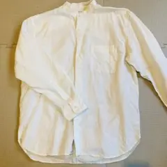 UNIQLO スタンドカラーシャツ M ホワイト　メンズ