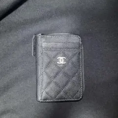 CHANEL ブラック コインケース キルティング
