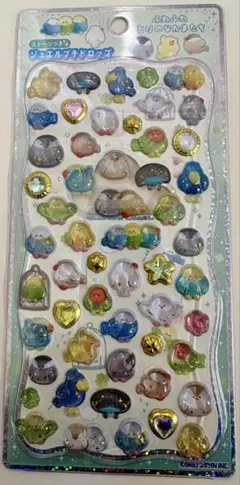 【正規品】シマエナガ ストーン付き　ジュエルプチドロップ　シール　カミオジャパン