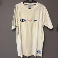 Champion チャンピオン 刺繍ロゴ Tシャツ ホワイト XL