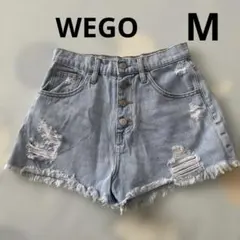 WEGO ウィゴー　ライトブルー ダメージ加工 ショートパンツ　M デニム