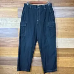 ② 後染め 黒 ブラック カーゴパンツ L.L.Bean エルエルビーン 古着のサムネイル