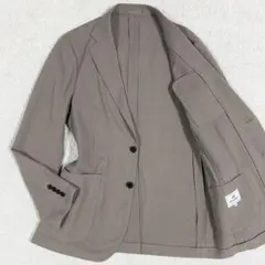 極美品✨ビームス テーラードジャケット シアサッカー ストレッチ グレージュ L