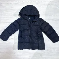 【美品】プチバトー　中綿アウター　ネイビー×シルバー　118cm