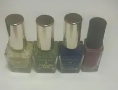 CANMAKE ネイルホリック　ネイルカラー 4本セット　白、黄緑、青、ピンク