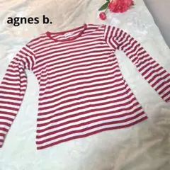 【人気☆agnes b.】赤　白　ボーダー　カットソー