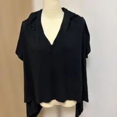 Maison Margiela ドレープ 半袖カットソー ブラックのサムネイル