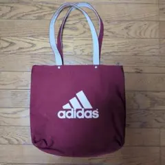 adidas トートバッグ ジップ付き ボルドー　赤のサムネイル