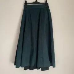 MYUダークグリーン フレアスカート ゴムウエスト