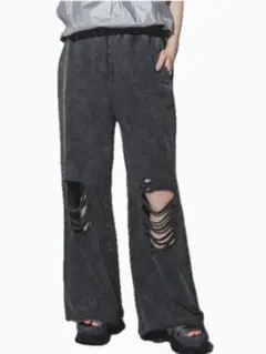 JEANASiS ジーナシス ダメージ加工スウェットパンツ 新品