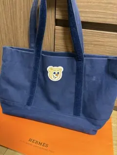 オールドテディガール ワッペントートバッグ ネイビー - メルカリ
