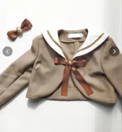 子供用セーラー襟ジャケット ブラウン　130