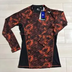 Mizuno アンダーシャツ Lサイズ オレンジ/黒