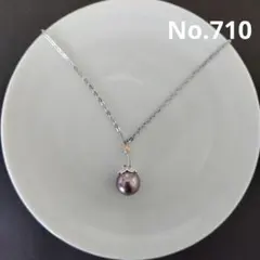 ハンドメイドチェーンパールネックレス710