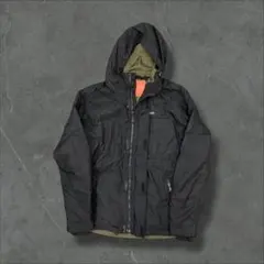 US古着 M スキージャケット 黒 ドロー テック シャリ感 90s00s