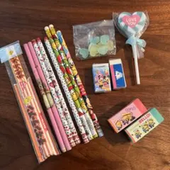 キャラクター柄 鉛筆セット 消しゴム　まとめ売り