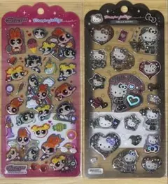 新品未使用　パワーパフガールズ＆ハローキティ ドロップジュエリー　シール　セット