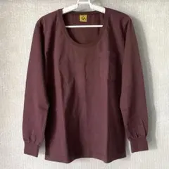 極美品！90s USA製 ヘビーウェイト Uネック 長袖Tシャツ カットソー 