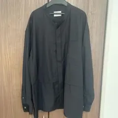 ブラックスタンドカラーシャツ L