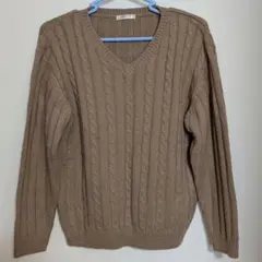 cinema club ケーブル編みニット