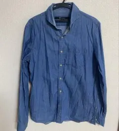 BG ダークブルー 長袖シャツ Mサイズ