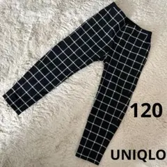 ユニクロ　チェック柄タックパンツ