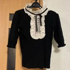 axes femme　襟レース 半袖ニット Mのサムネイル