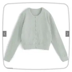 グレイル　GRL ラメフェザーニットカーディガン[kz443] ミントグリーン