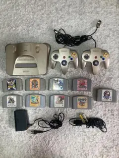 カ*ン様 Nintendo 64 ゴールド 本体 + ゲーム9本セット