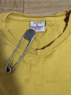 Goodwear 長袖 ポケットTシャツ マスタード Lサイズ　usa製のサムネイル
