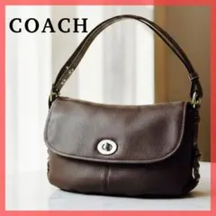 コーチ ショルダーバッグ 調節可能ショルダー 2way レザー ターンロック