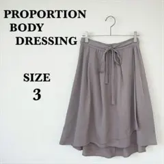 【プロポーションボディドレッシング】フレアスカート（M）/レイヤード 光沢