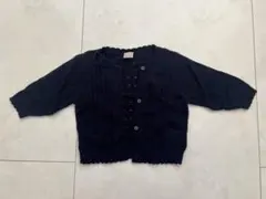 petit main ネイビー カーディガン S レース　女の子