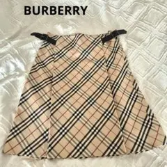美品　BURBERRYロンドン　チェック柄　スカート ベージュ